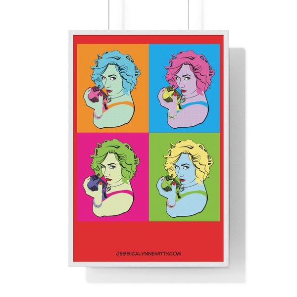 Jessica Lynne Witty "Warhol Style" Art on Premium Framed Vertical Poster