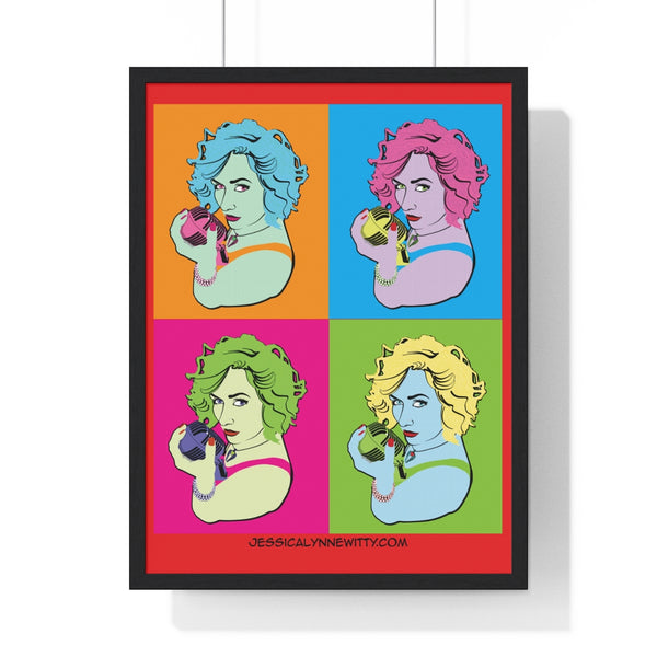 Jessica Lynne Witty "Warhol Style" Art on Premium Framed Vertical Poster