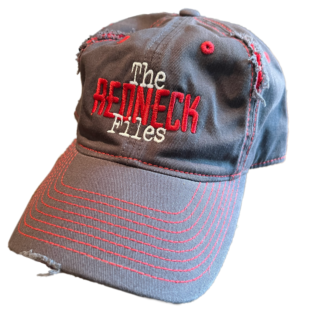 Redneck Files District Embroidered Rip and Distressed Hat