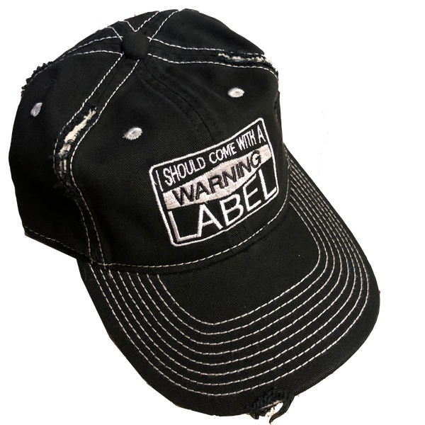 Jessica Lynne Witty Warning Label Distressed Hat