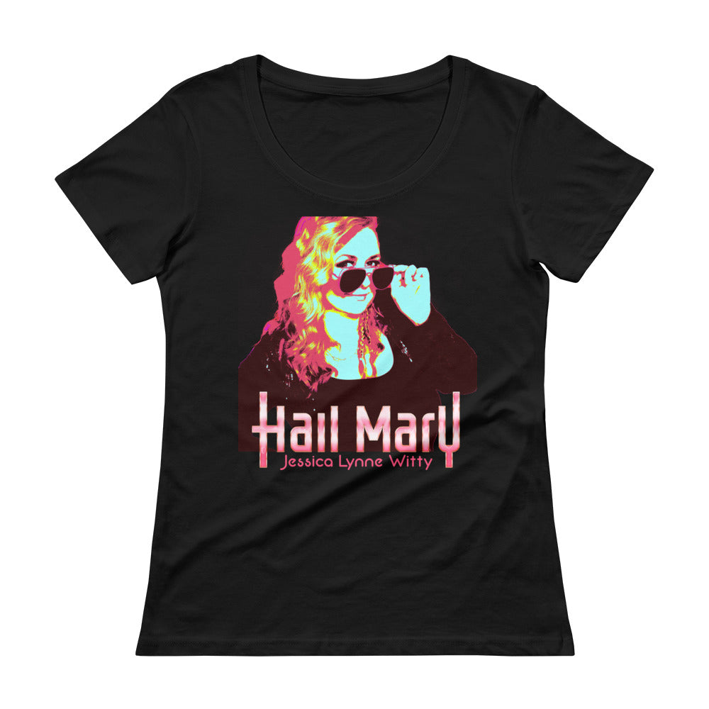 Jessica Lynne Witty Hail Mary Ladies' Scoopneck T-Shirt