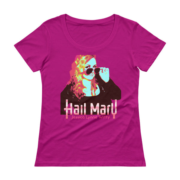 Jessica Lynne Witty Hail Mary Ladies' Scoopneck T-Shirt